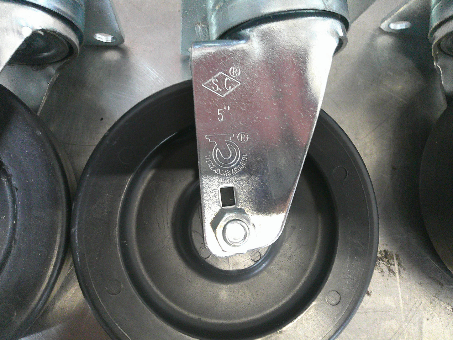 Commercial Grade Casters, 5" Rivet Casters, #9599