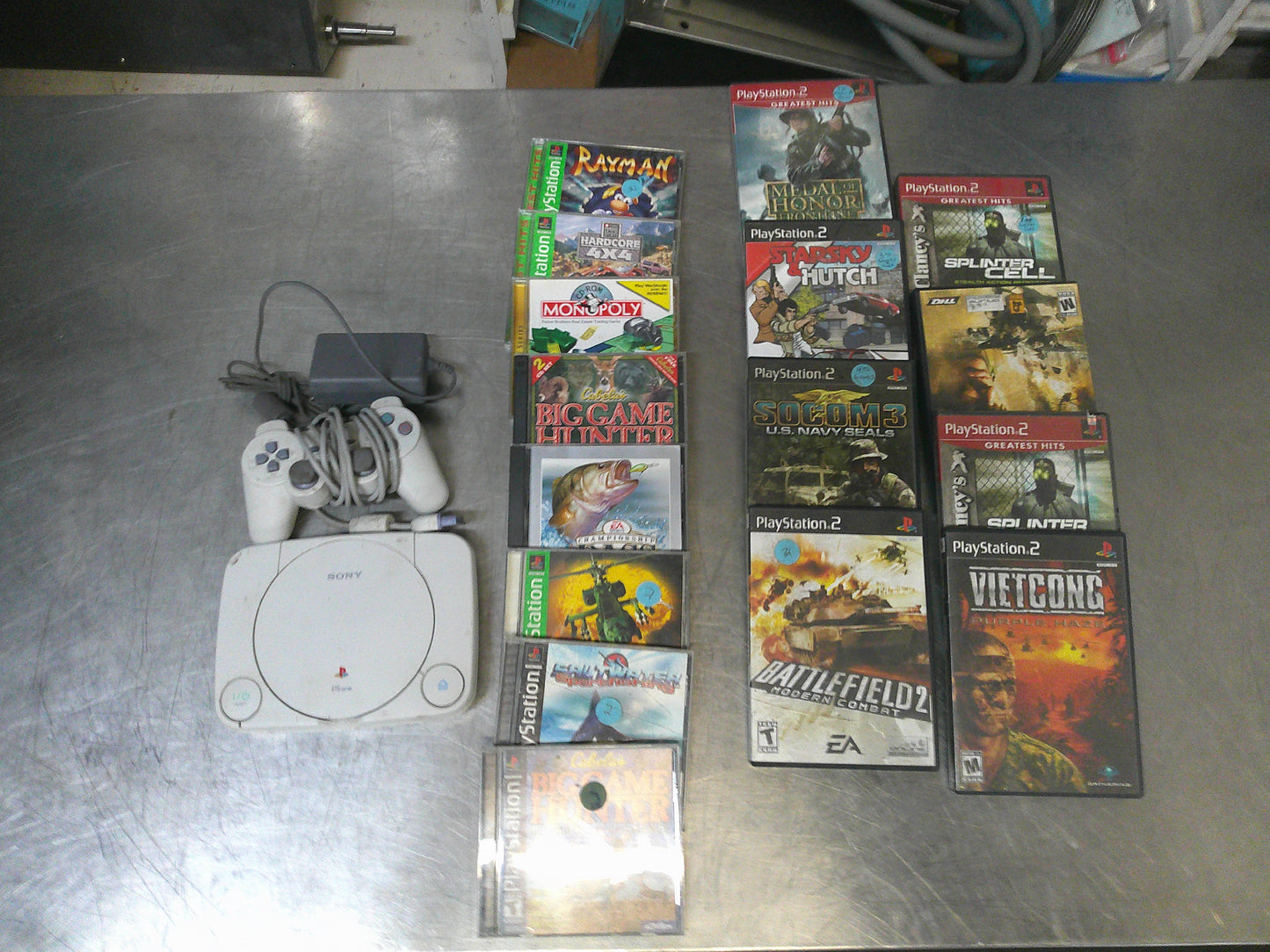 Sony SCPH-101 PSone Console System with Controller and Games, RARE FIND!