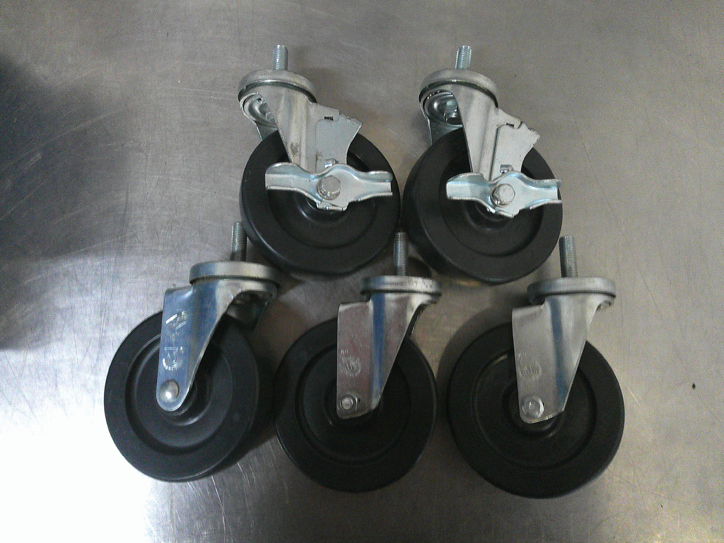Commercial Grade Casters, 5" Threaded Casters, #9601