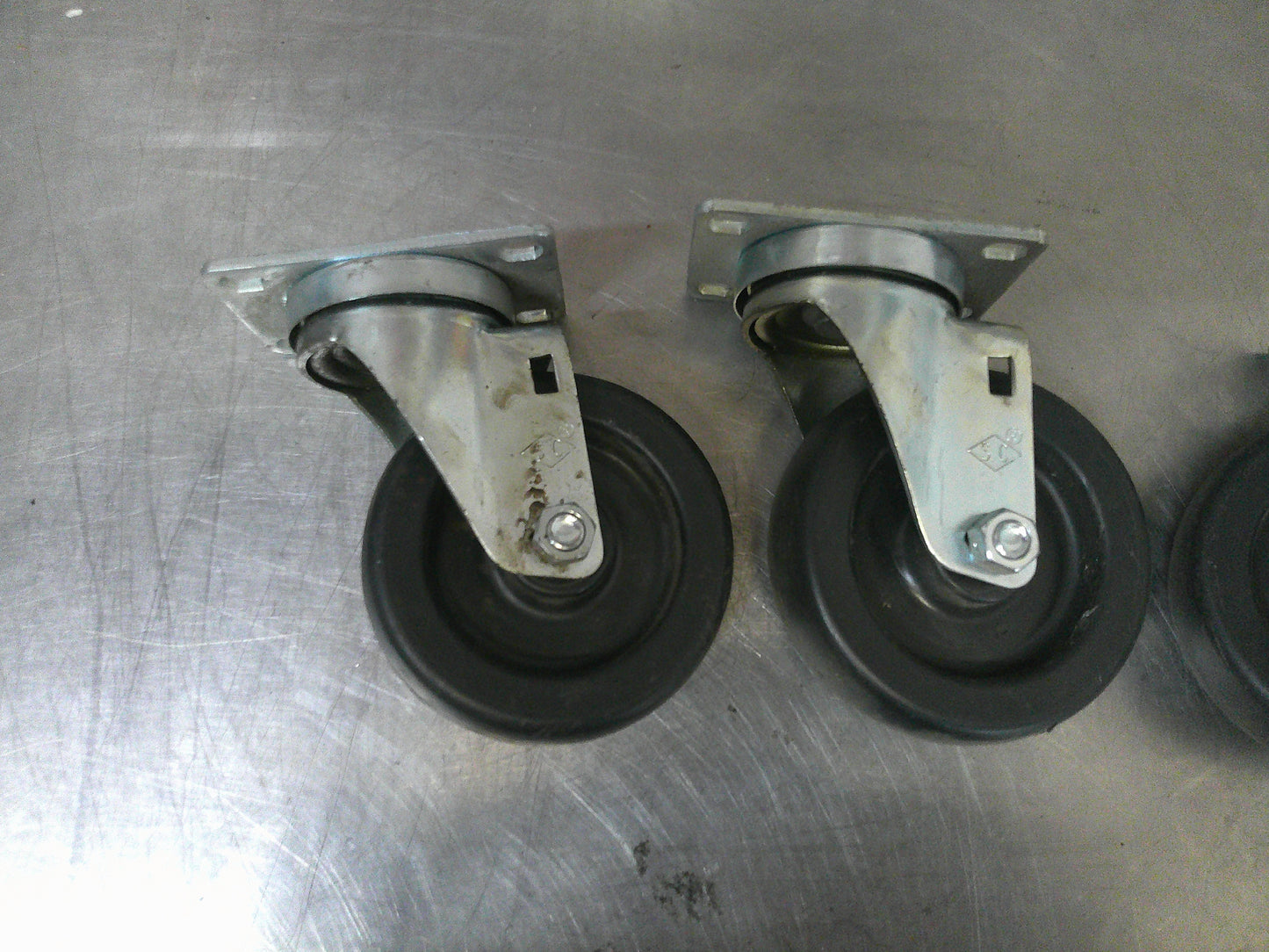 Commercial Grade Casters, 4" Rivet Casters, #9606