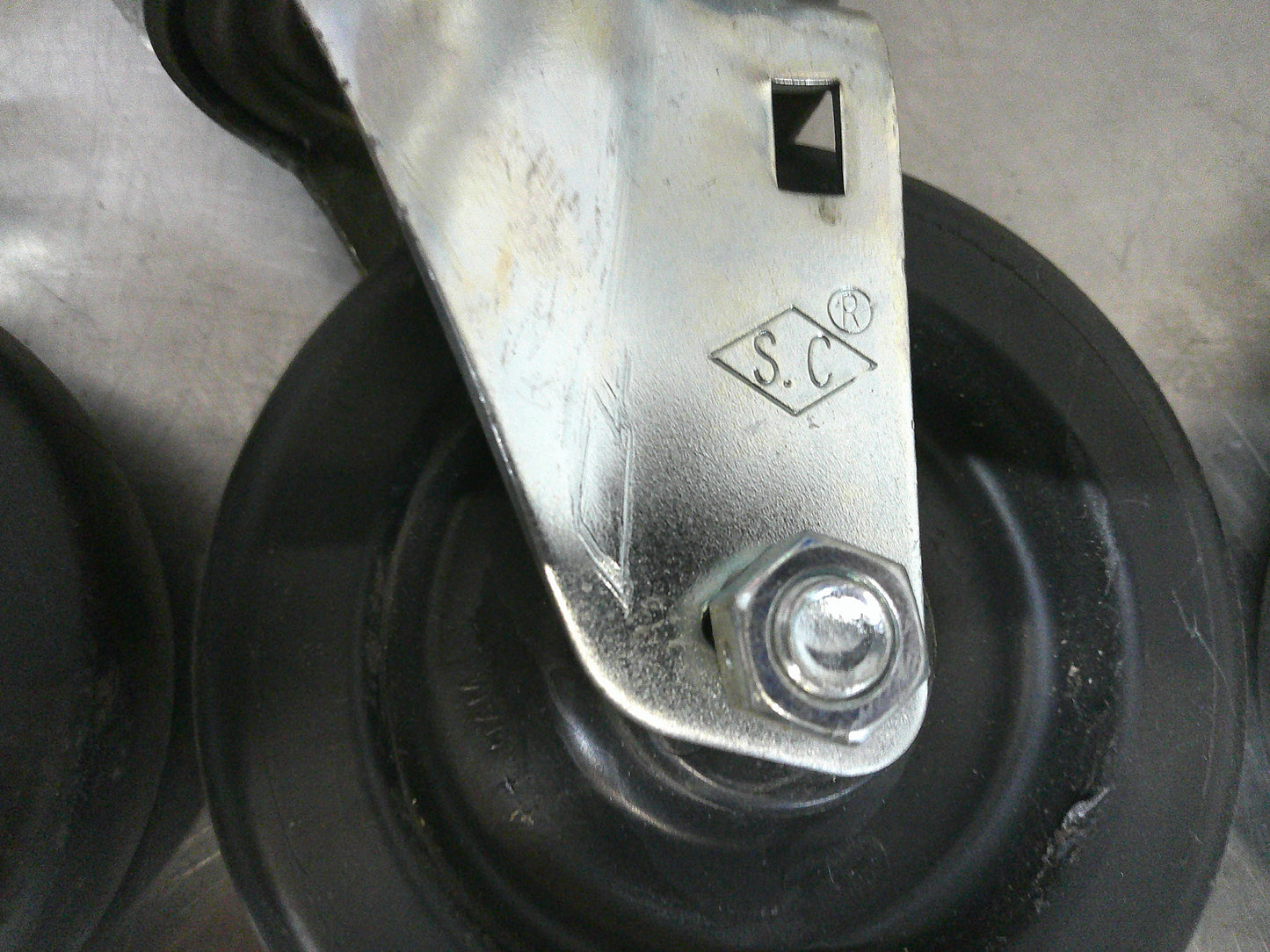 Commercial Grade Casters, 4" Rivet Casters, #9606