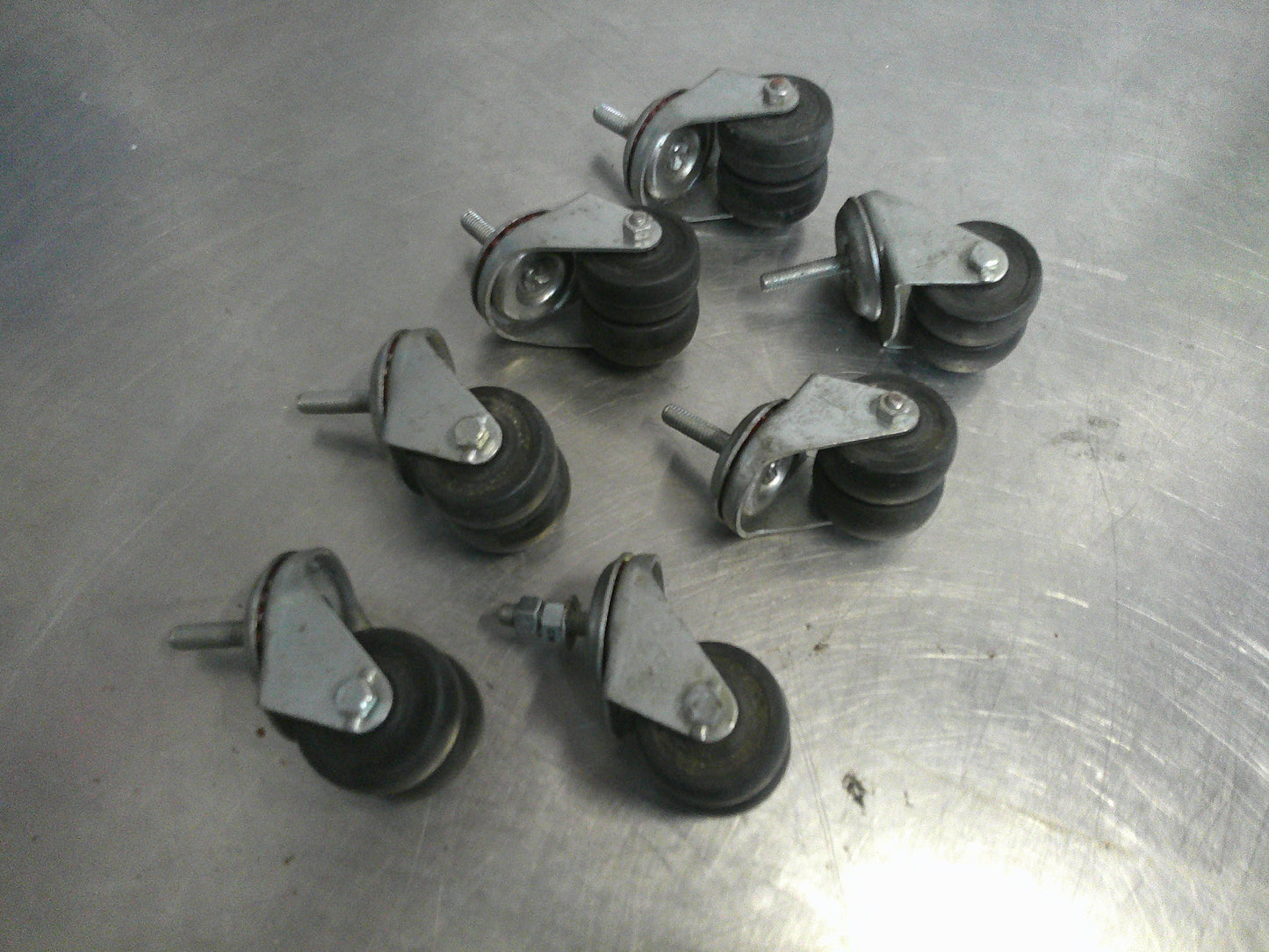 Commercial Grade Casters, 2" Rivet Double Wheel Casters, #9614