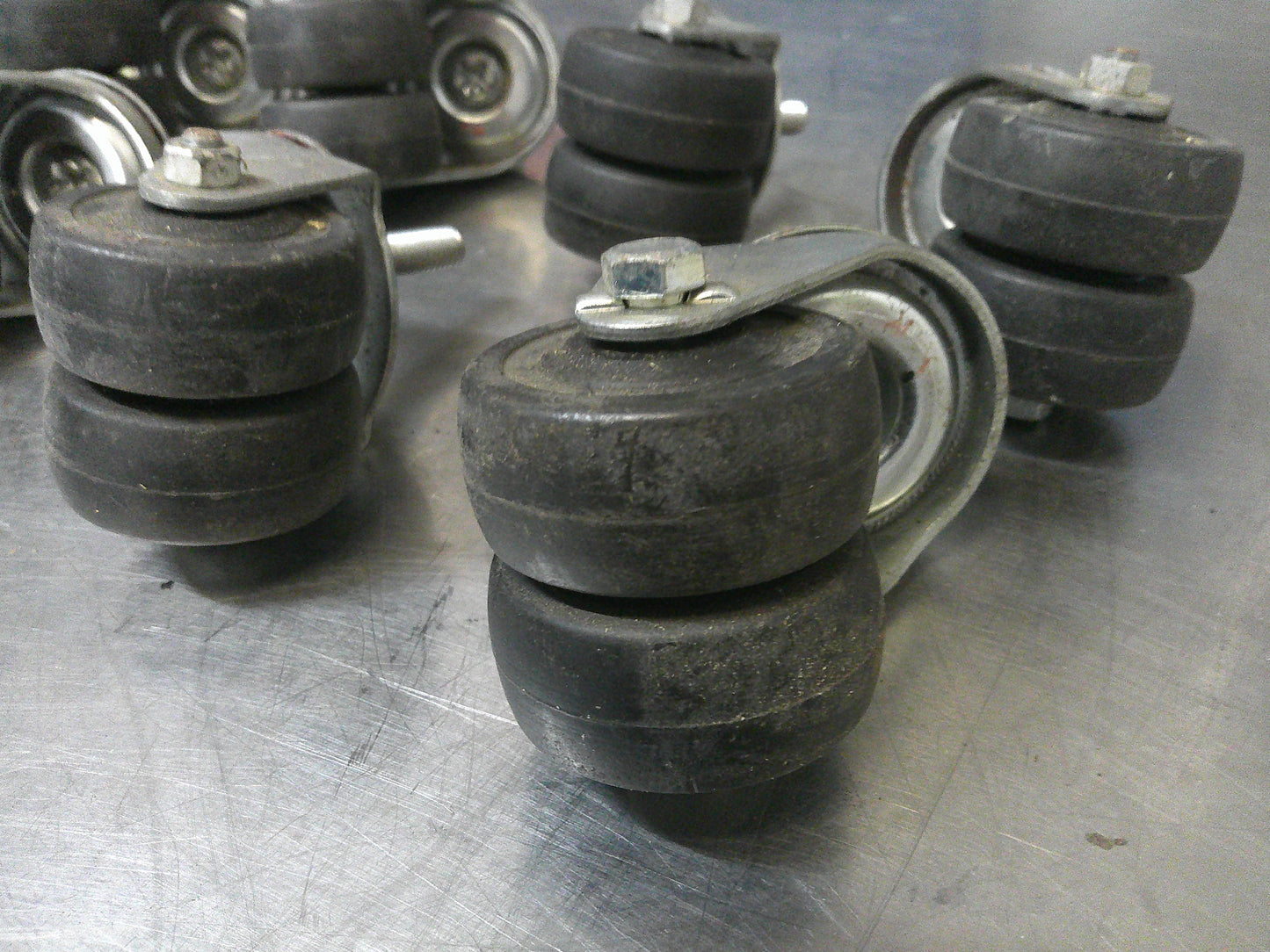 Commercial Grade Casters, 2" Rivet Double Wheel Casters, #9614