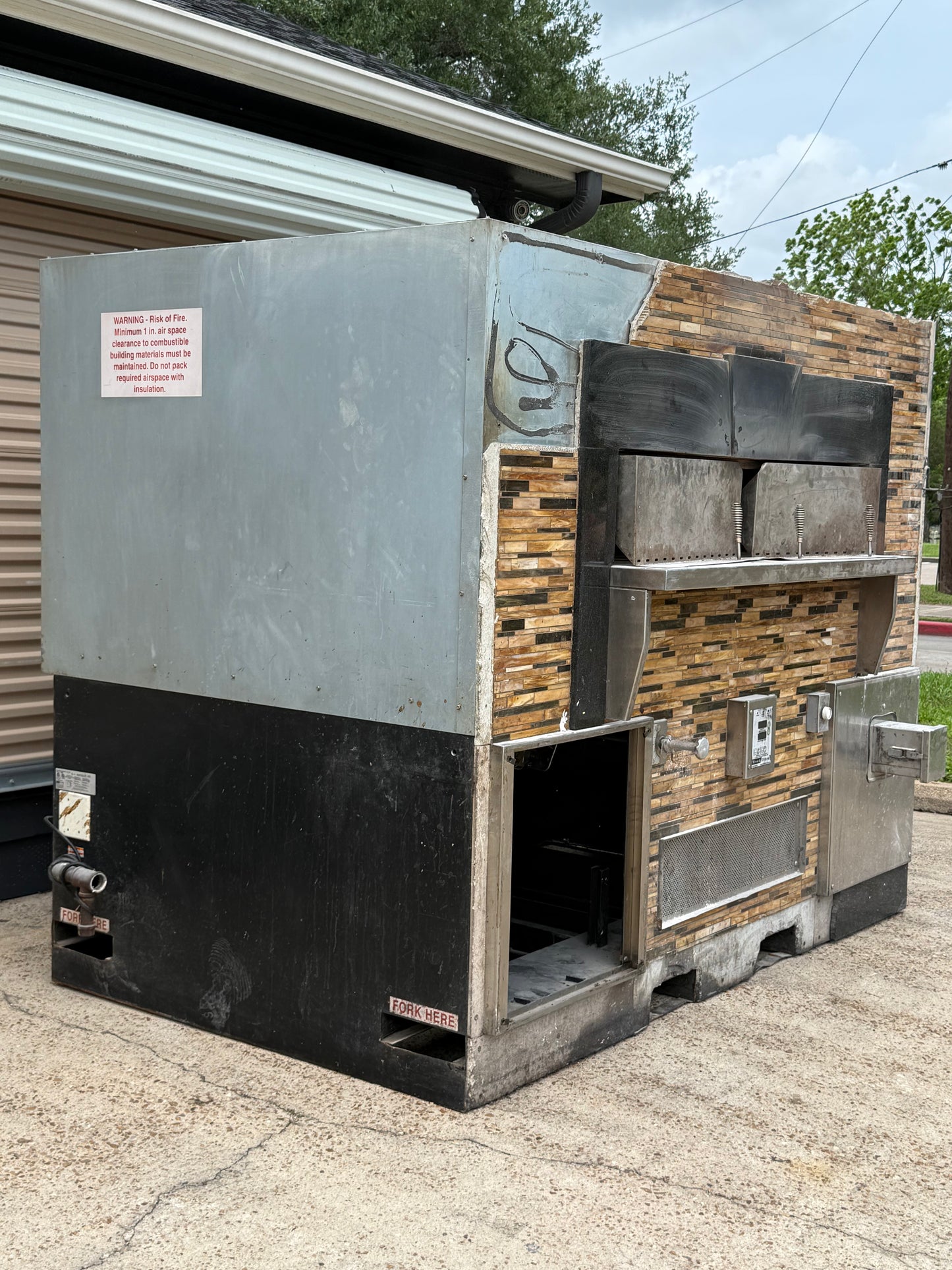WoodStone WS-FD-9660-RFG-L-IR-CL-NG Natural Gas Deck Pizza Oven, TESTED, #9678c