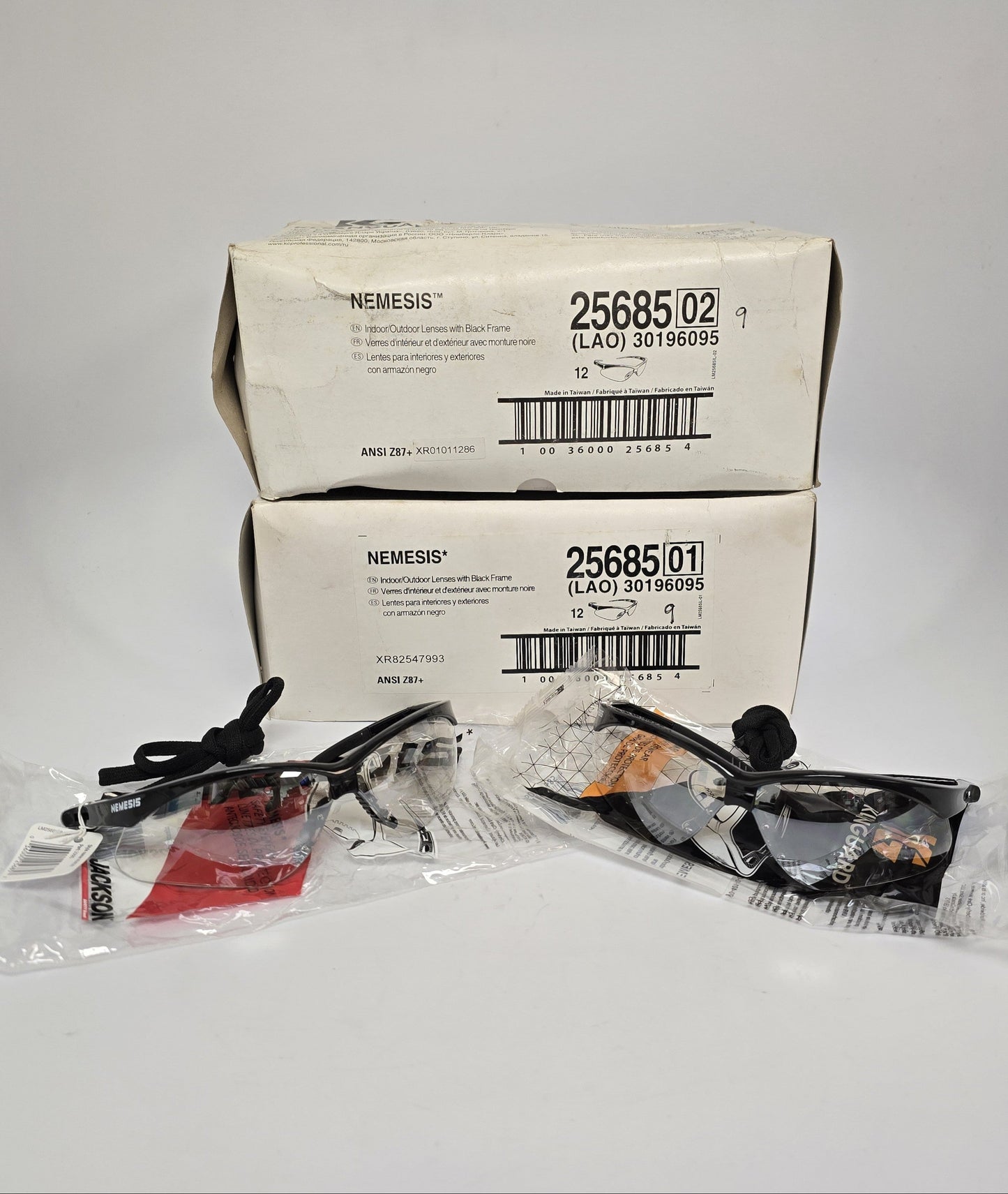 Lot of 18, Nemesis 25685 Protective Glasses, ANSI Compliant, NEW-OLD STOCK #9624