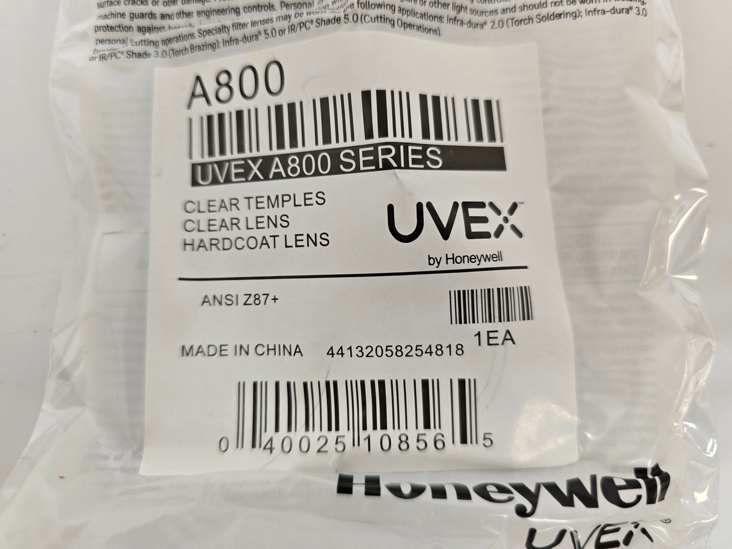 Lot of 19, Honeywell A800 UVEX Protective Glasses, ANSI Compliant, NEW, #9625