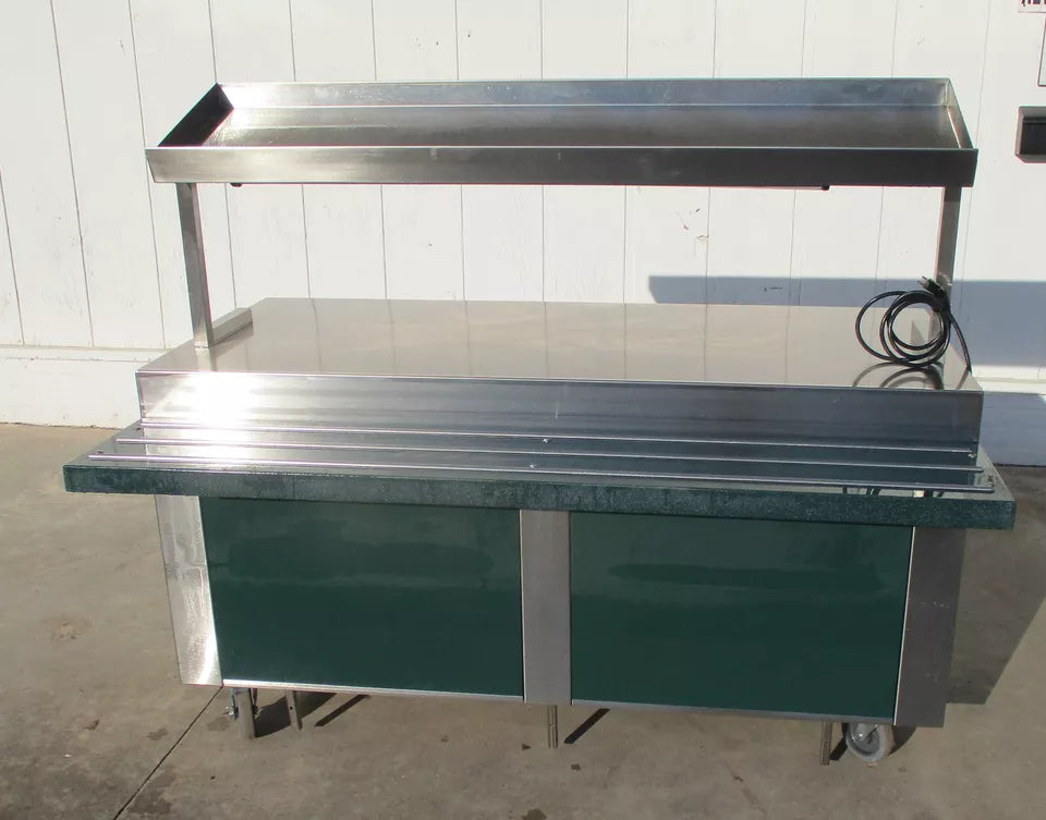 Mod-U-Serve MCT-FT4 Mobile Table w/ Snack Rack Display & Undershelf, #7097