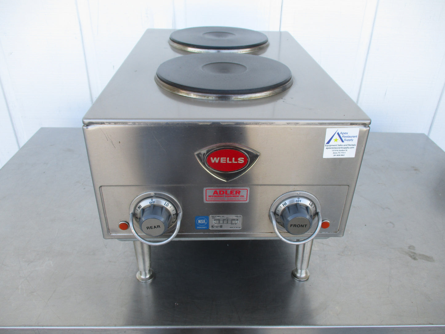 Wells H-70, Electric Dual French Top Hotplate w/ Infinite Controls, TESTED #8914