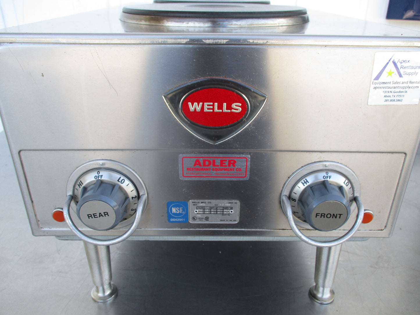 Wells H-70, Electric Dual French Top Hotplate w/ Infinite Controls, TESTED #8914