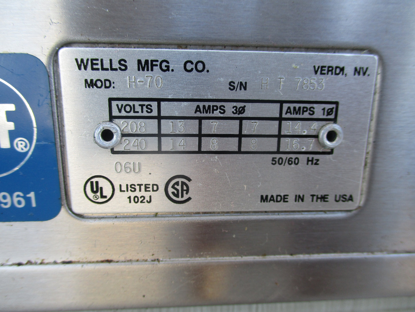 Wells H-70, Electric Dual French Top Hotplate w/ Infinite Controls, TESTED #8914