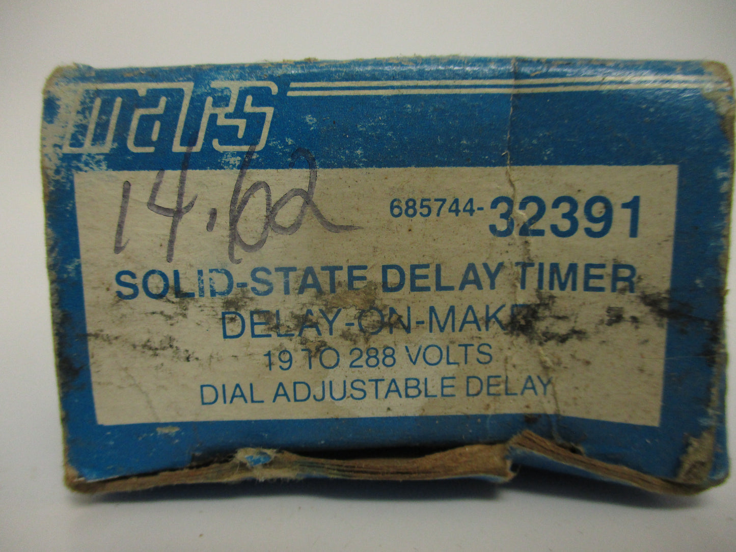 Mars 32391, Solid-State Delay Timer, Dial Adjustable, New-Old Stock, #9091