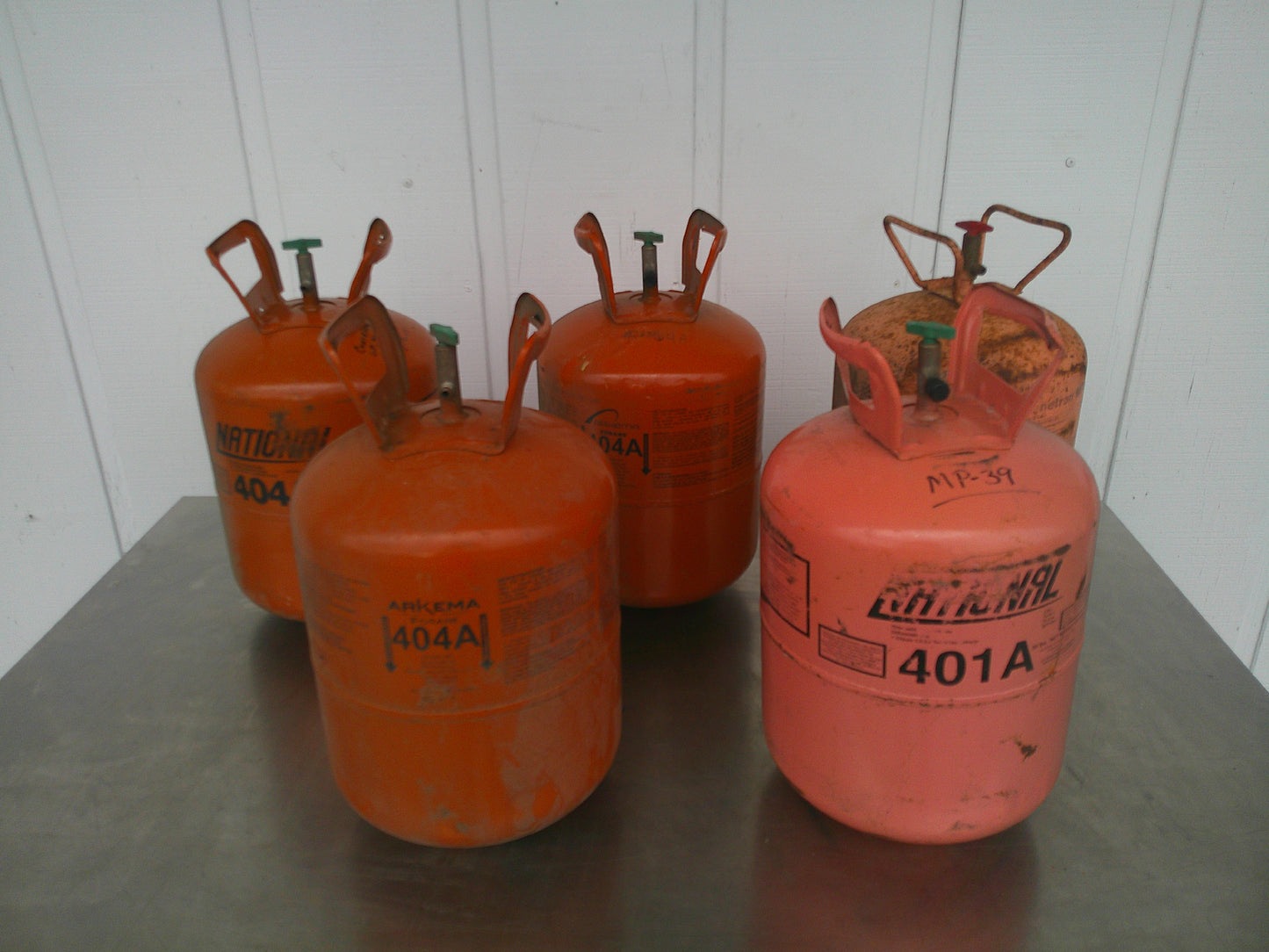 Lot of 5, Freon Tanks, Mixed Types and Quantities, USED, MUST TAKE ALL, #9586