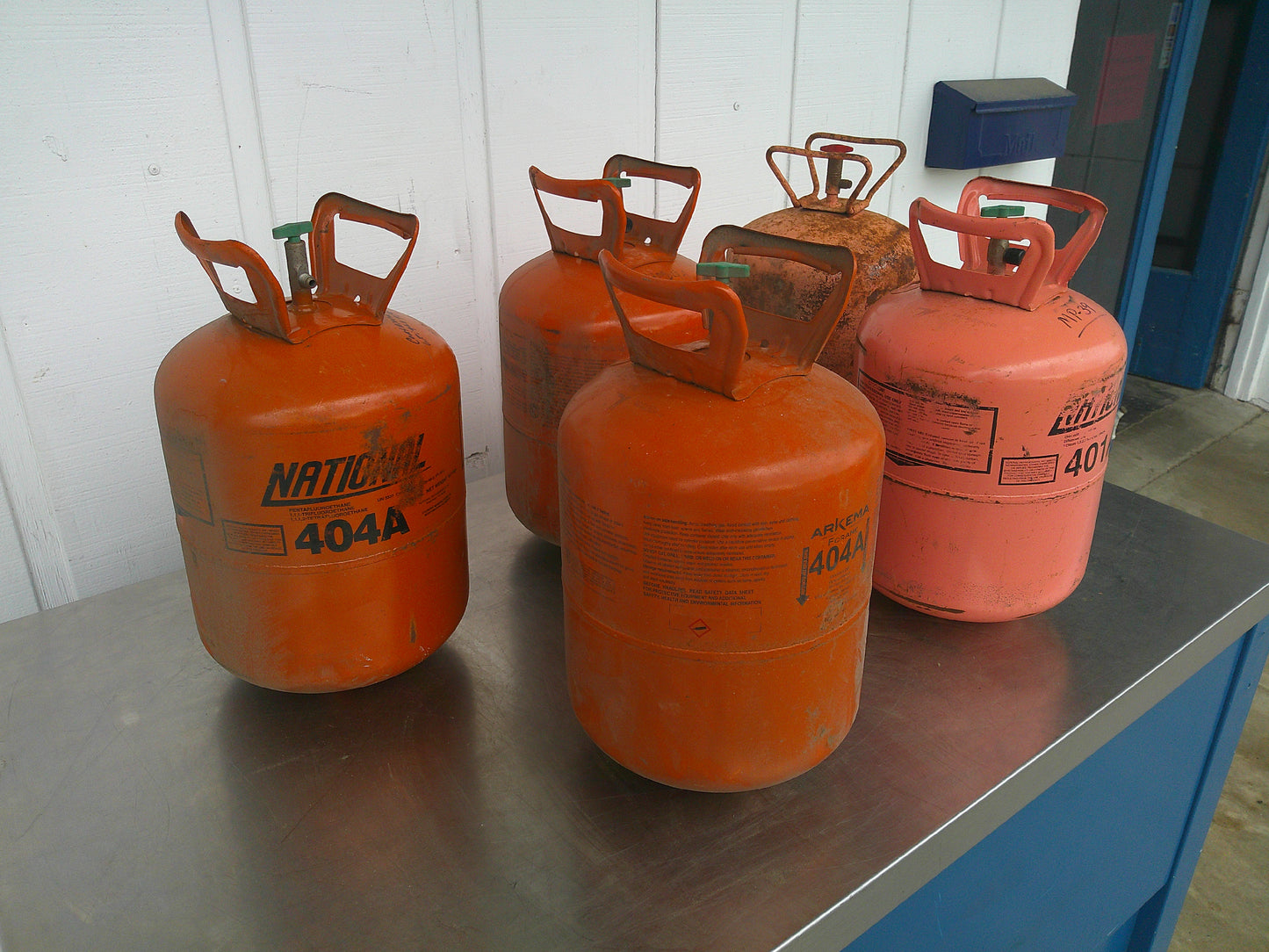 Lot of 5, Freon Tanks, Mixed Types and Quantities, USED, MUST TAKE ALL, #9586