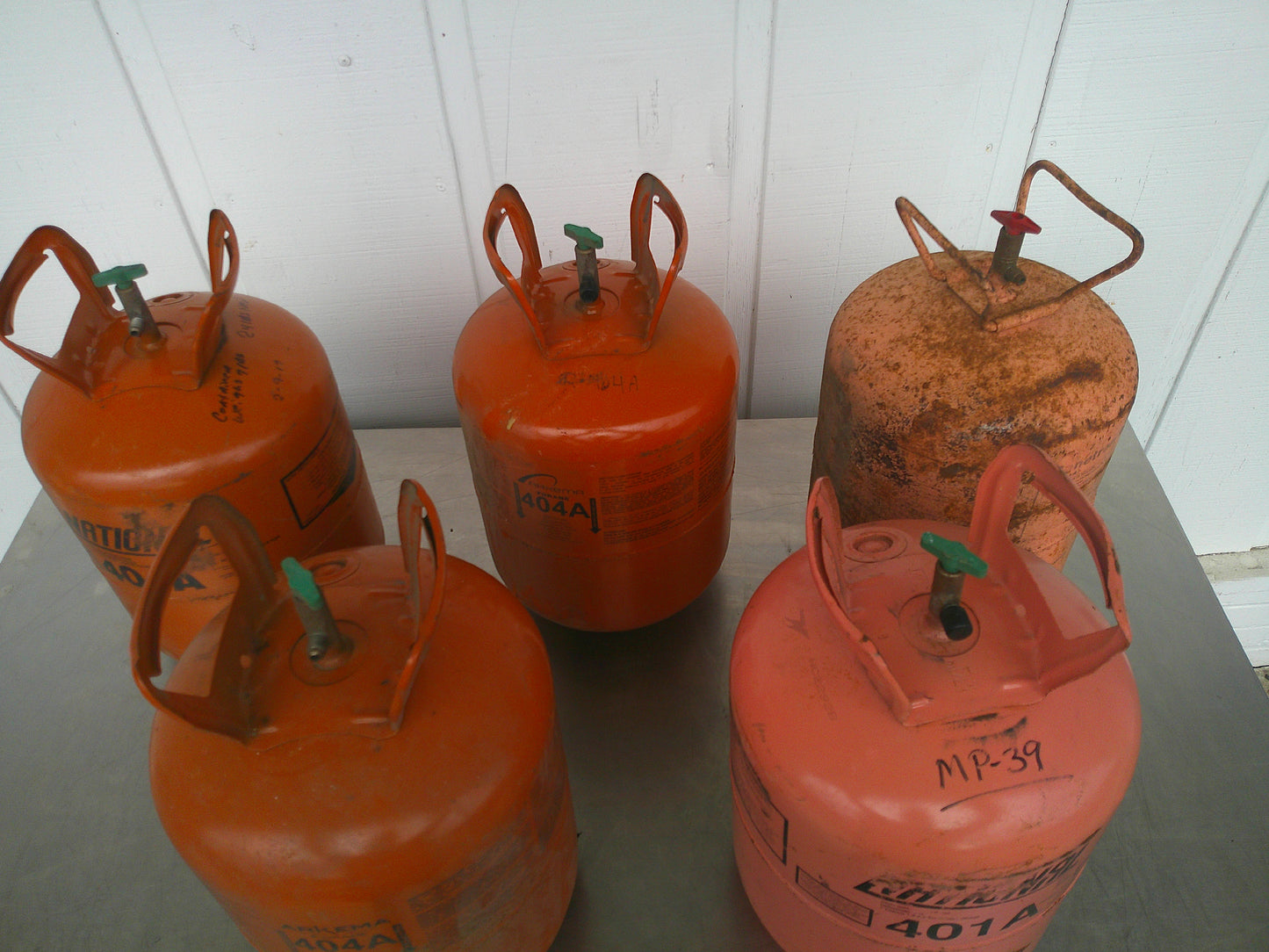 Lot of 5, Freon Tanks, Mixed Types and Quantities, USED, MUST TAKE ALL, #9586