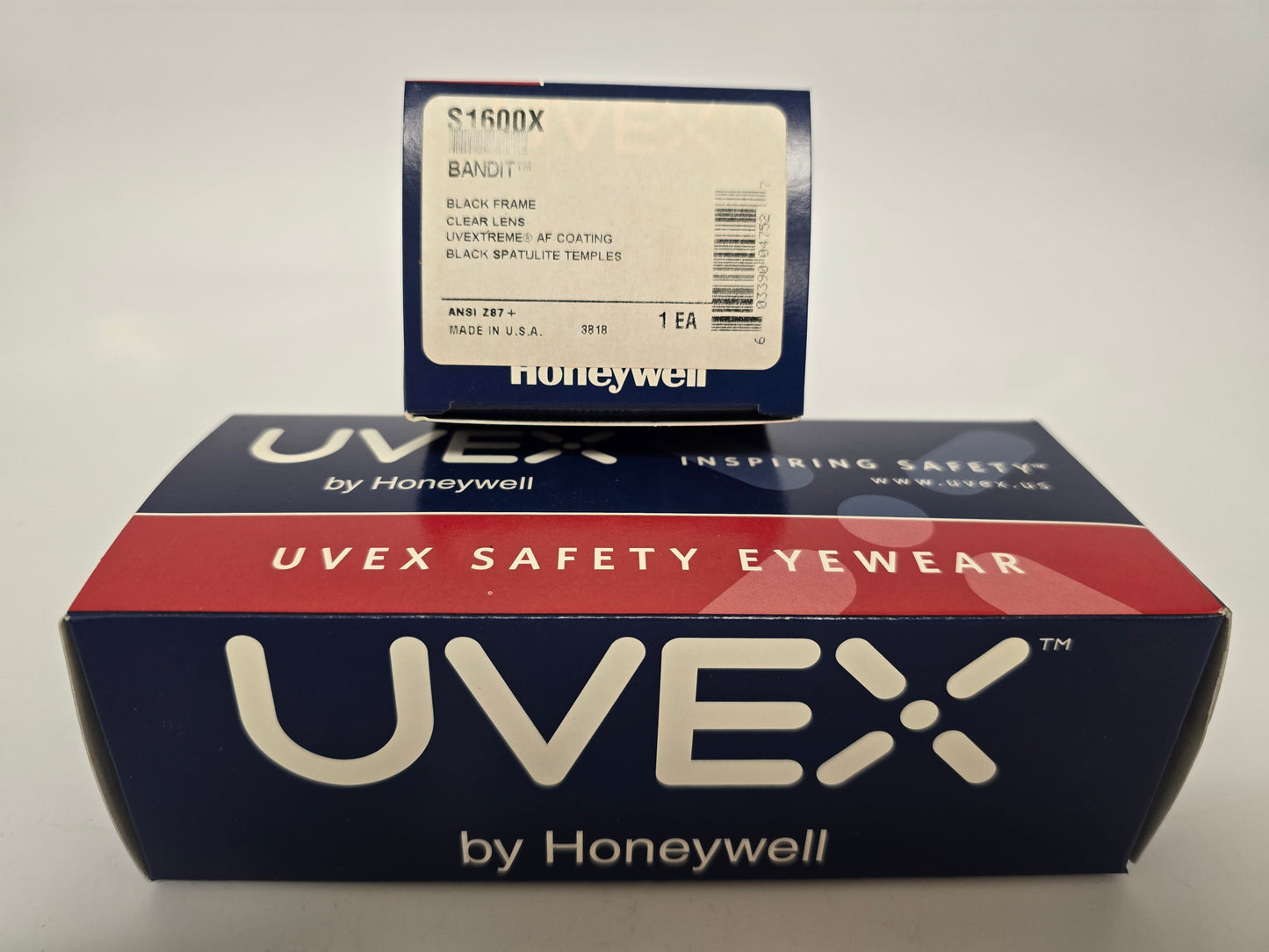 Lot of 2 Honeywell S1600X Protective Glasses, ANSI Compliant, New, #9626