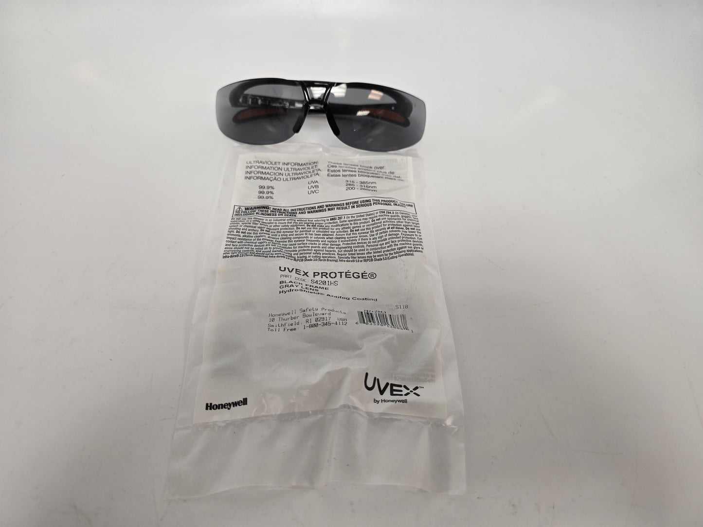 Lot of 11, UVEX S4201HS Protégé Protective Glasses, ANSI Compliant, NEW, #9627