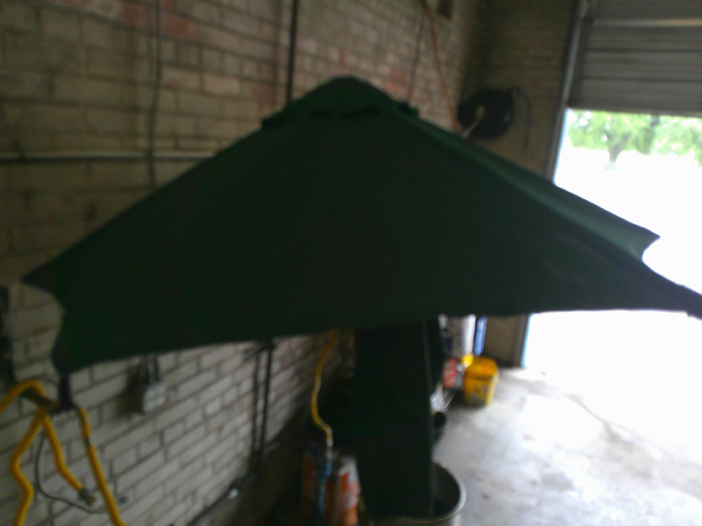 Patio Canopy, Manual Lift, Forest Green Canopy, 7ft x 3ft, Wood Frame!