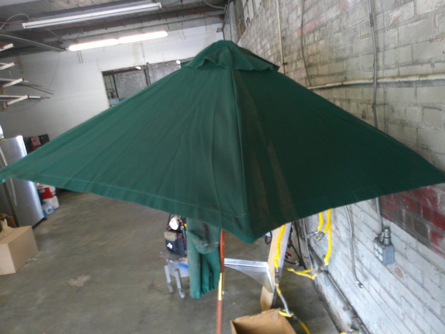 Patio Canopy, Manual Lift, Forest Green Canopy, 7ft x 3ft, Wood Frame!