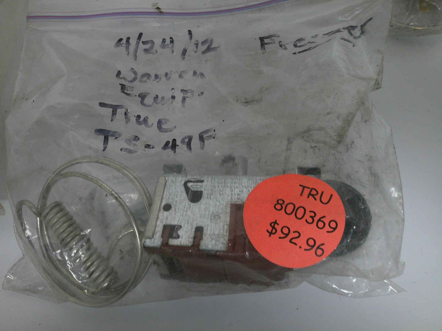 Lot of 6, Commercial Refrigeration Thermostats, NEW-OLD STOCK, #9621