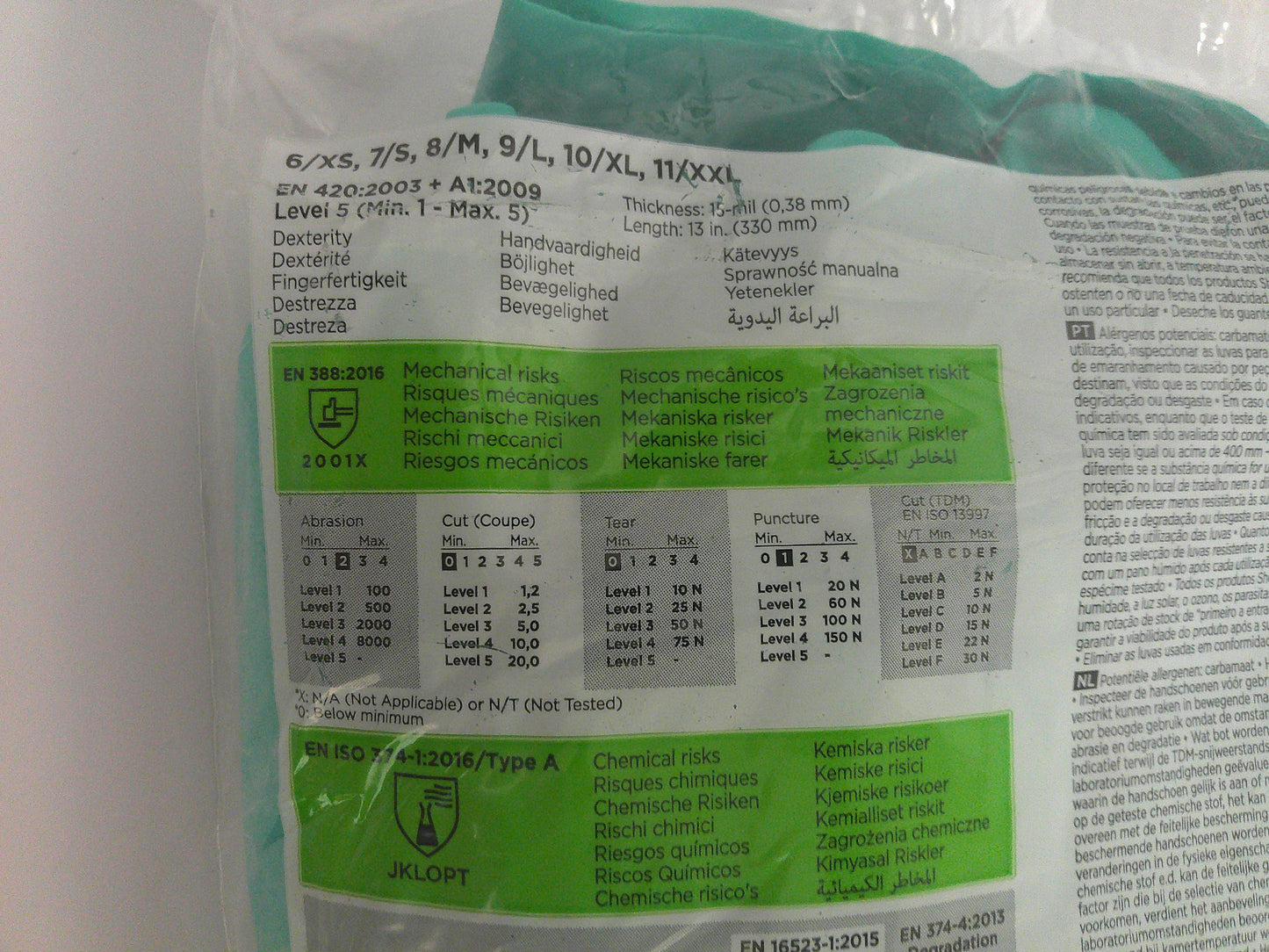 Lot of 36 Pairs, SHOWA 730 Nitrile Chemical Resistant Safety Gloves, New-Old Stock, #9630