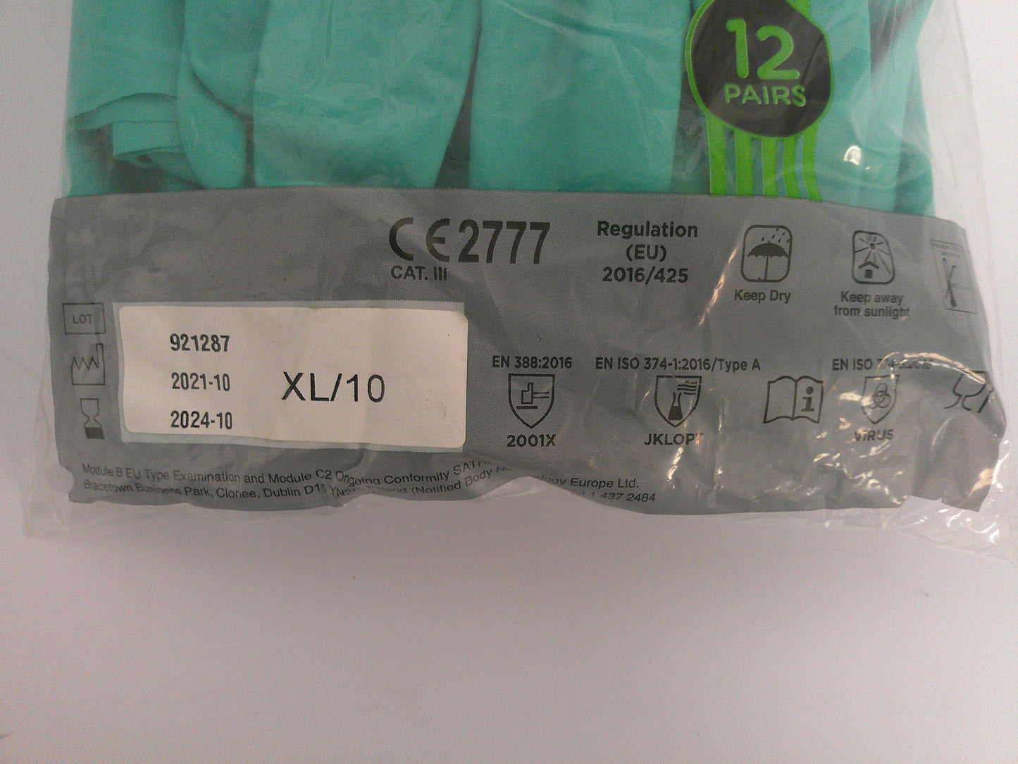 Lot of 36 Pairs, SHOWA 730 Nitrile Chemical Resistant Safety Gloves, New-Old Stock, #9630