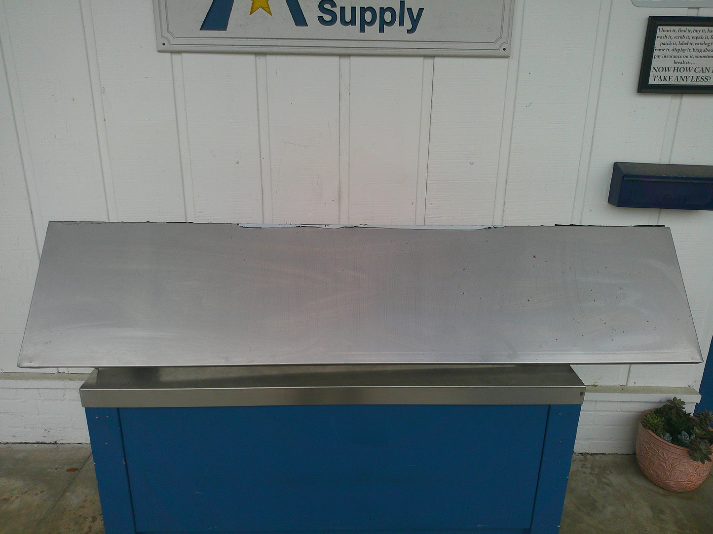 Commercial Grade Stainless Steel Wall-Mount Shelving, 71" x 16", #9618