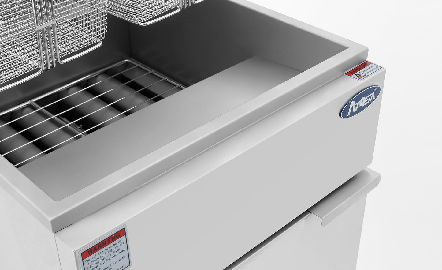 New ATOSA ATFS-50 HD 50lb S/S Commercial Kitchen Natural Gas Deep Fryer