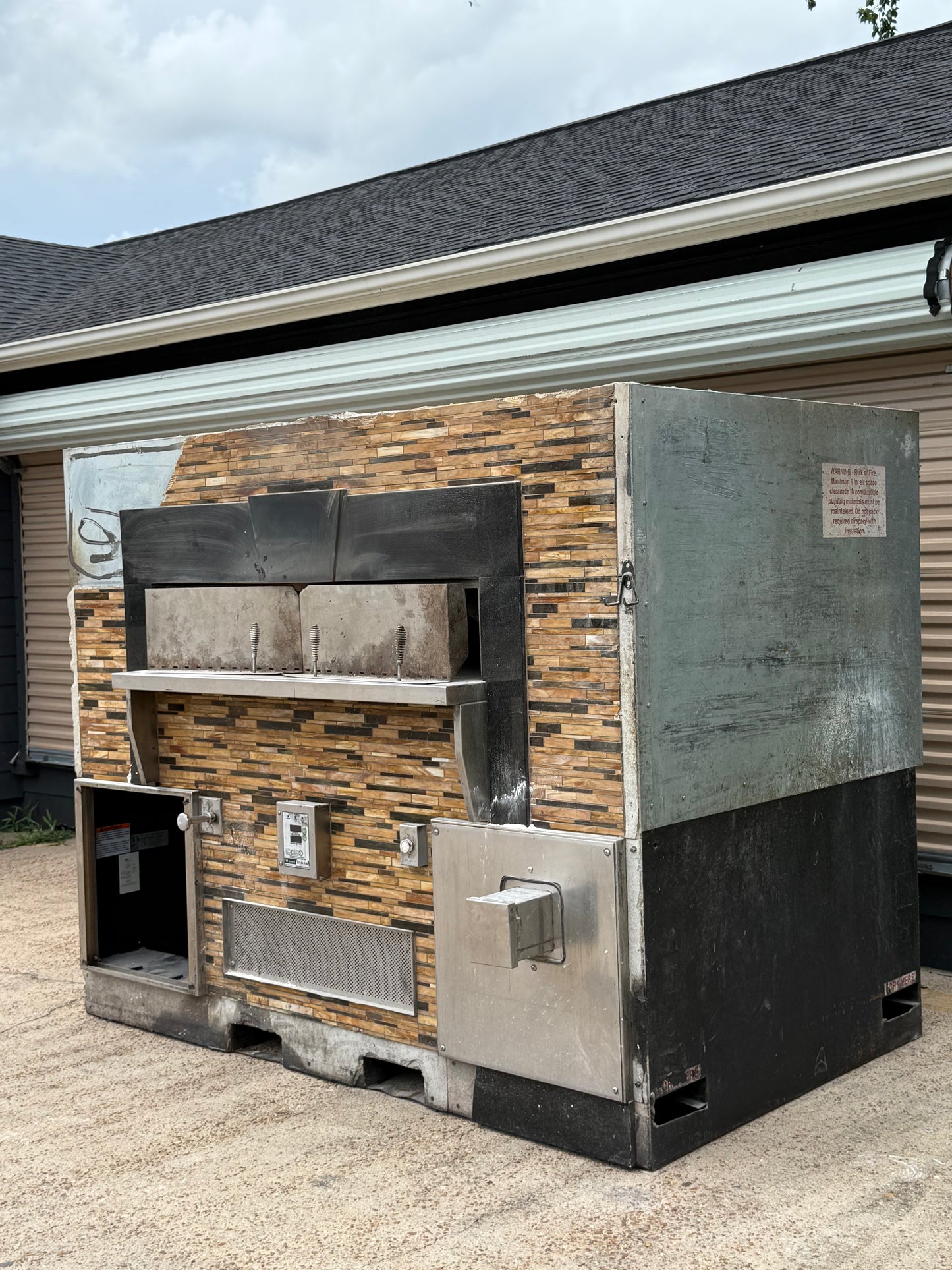 WoodStone WS-FD-9660-RFG-L-IR-CL-NG Natural Gas Deck Pizza Oven, TESTED, #9678c