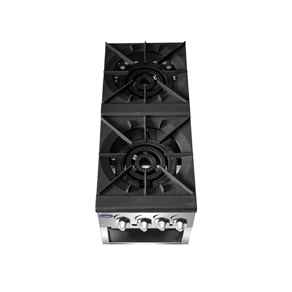 Cook Rite by Atosa ATSP-18-2, Stainless Steel Double Burner Stock Pot Stove, NEW!