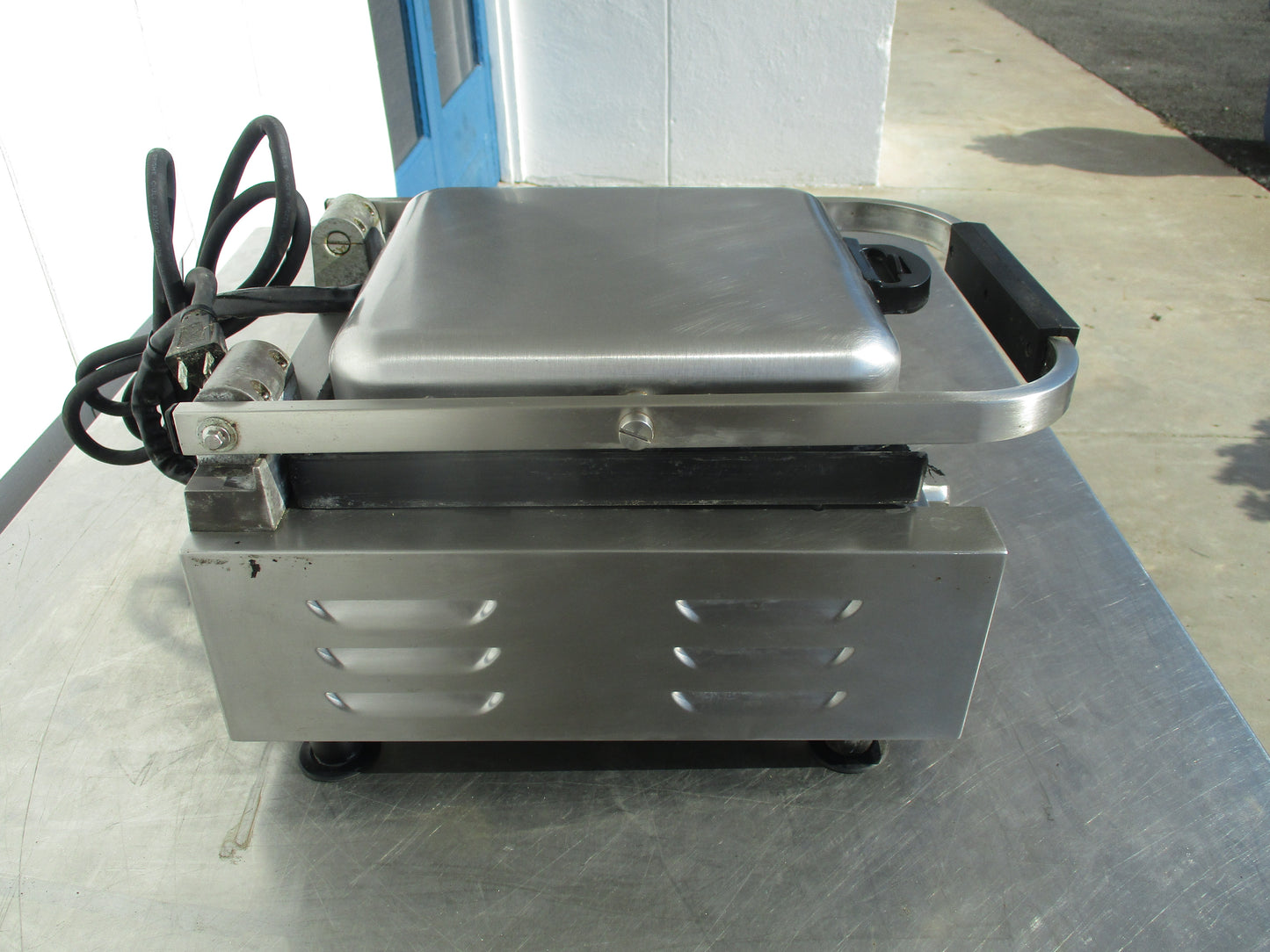 CHEF-BUILT CPG-80, Stainless Steel Compact Commercial Panini Grill, TESTED, #9006