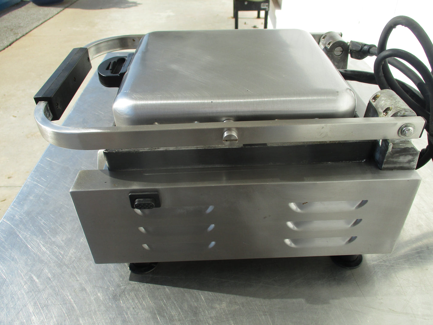 CHEF-BUILT CPG-80, Stainless Steel Compact Commercial Panini Grill, TESTED, #9006