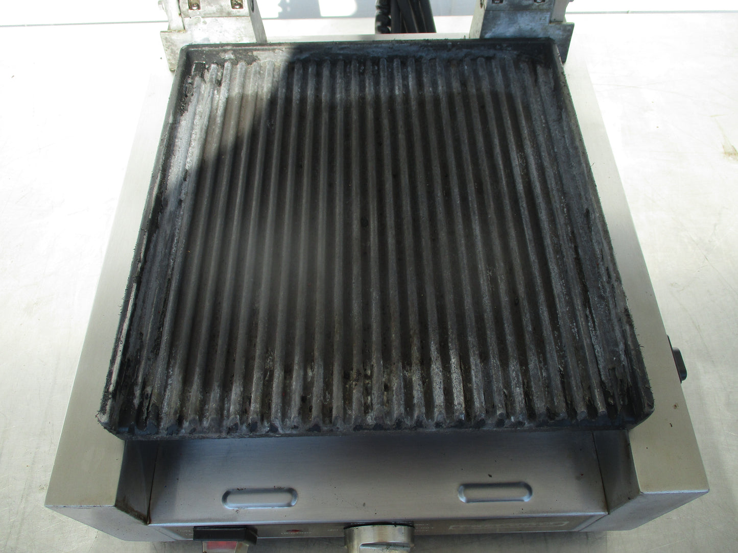 CHEF-BUILT CPG-80, Stainless Steel Compact Commercial Panini Grill, TESTED, #9006