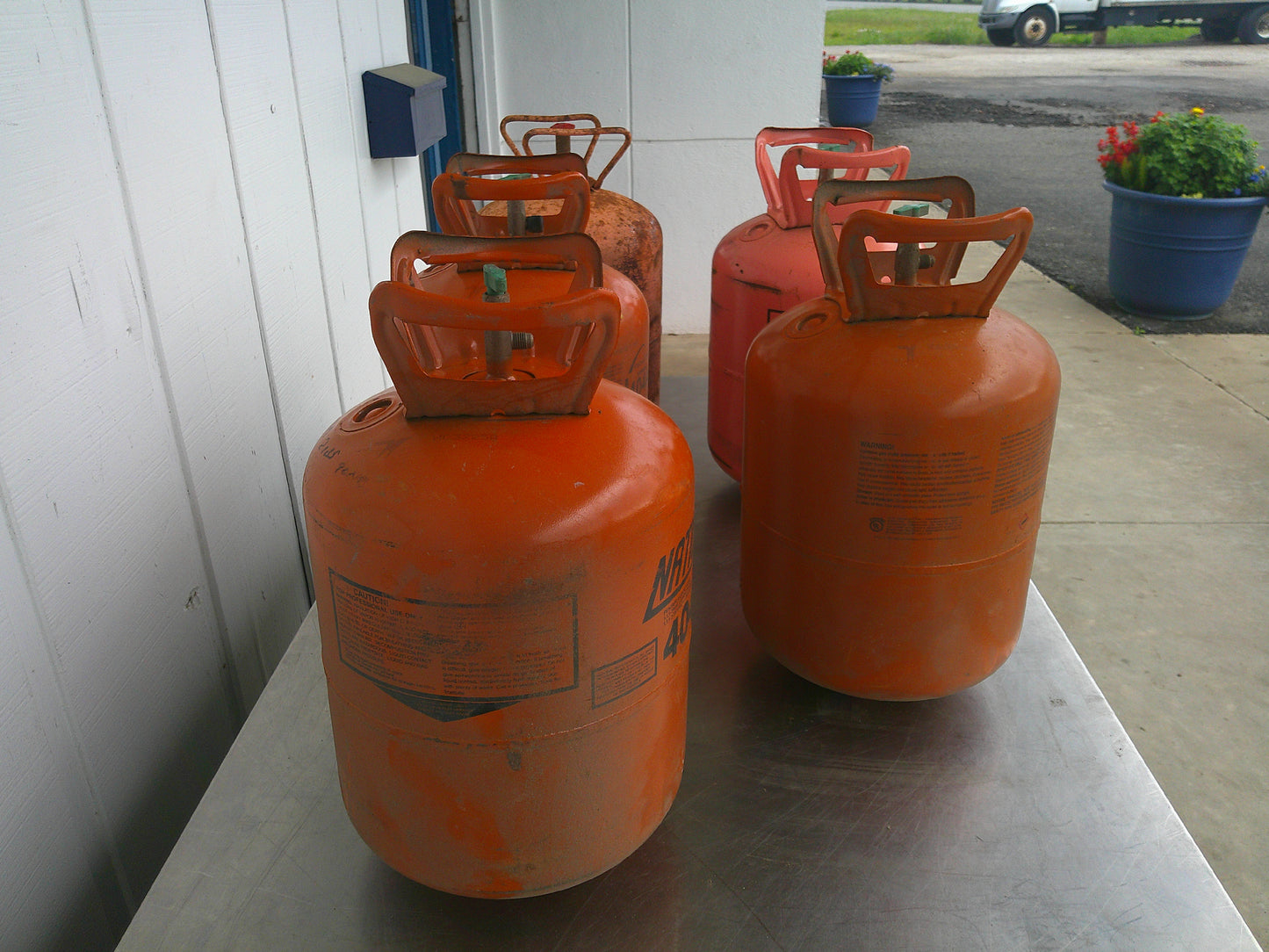 Lot of 5, Freon Tanks, Mixed Types and Quantities, USED, MUST TAKE ALL, #9586