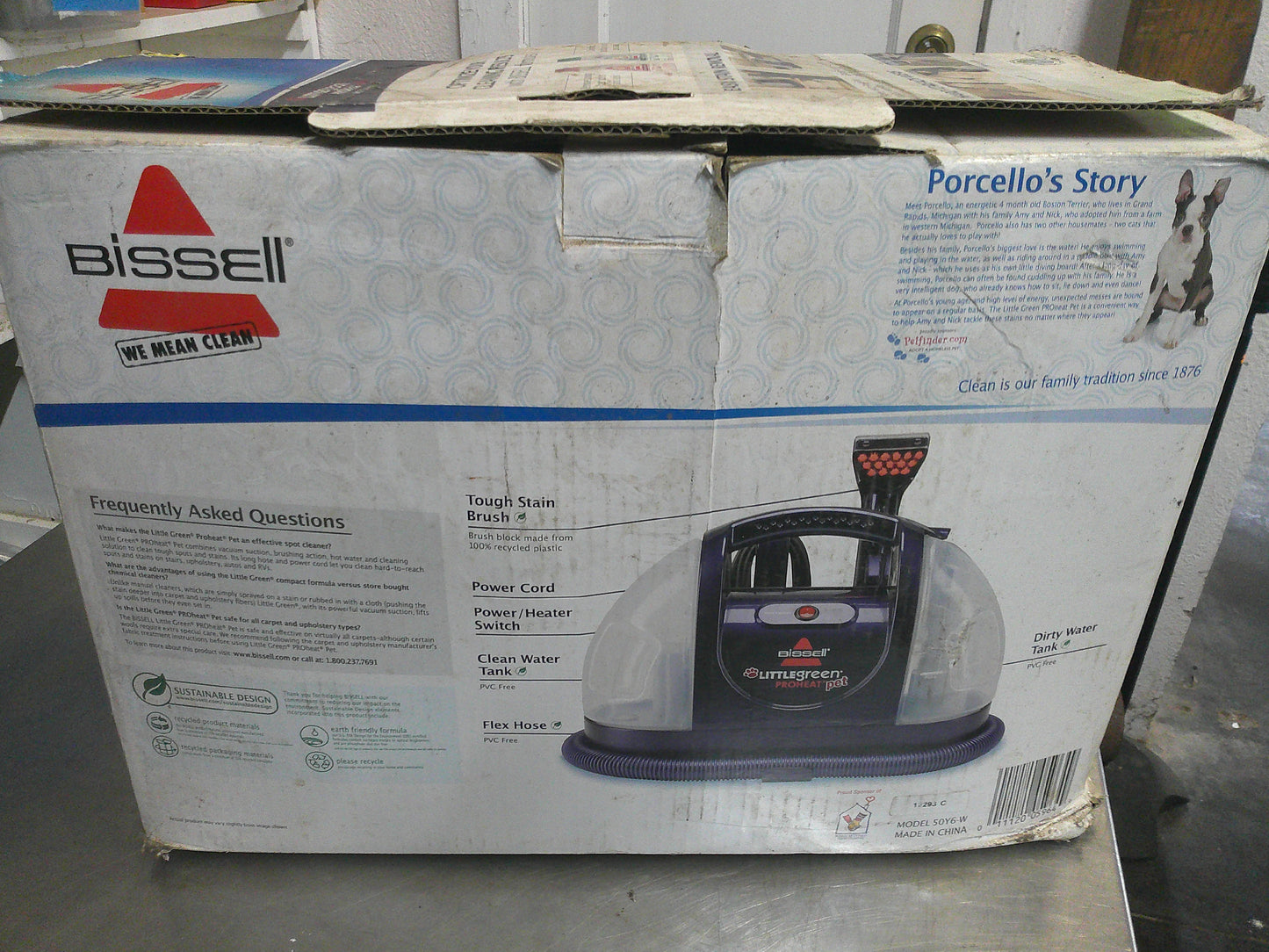 Bissell 50Y6-W, LittleGreen ProHeat Spot Cleaner, New in Box, NEVER USED!