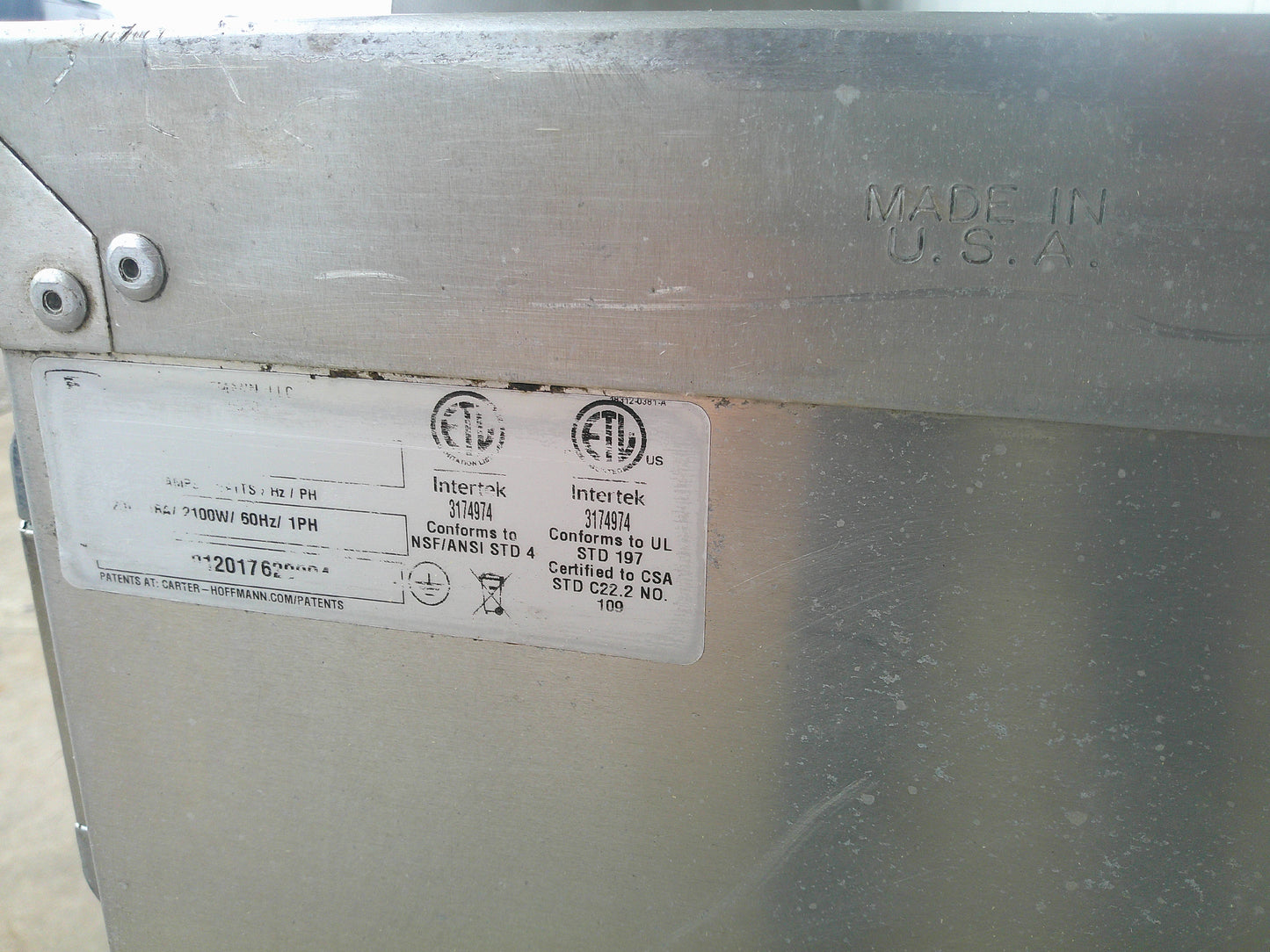 Carter-Hoffmann Commercial Half-Size Warmer/Proofer Cabinet, TESTED, #6339c