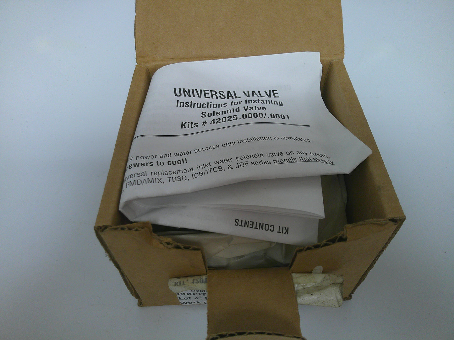 Bunn 42025.0000 Replacement Universal Valve Kit, NEW-OLD STOCK, #9644
