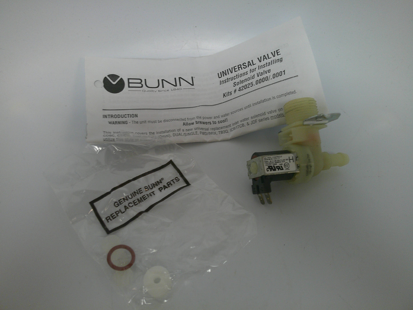 Bunn 42025.0000 Replacement Universal Valve Kit, NEW-OLD STOCK, #9644