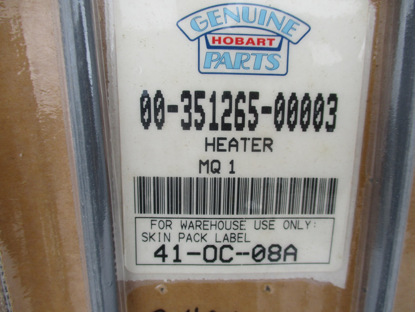 Hobart 00-351265-00003, Warmer Heating Element, 240v, 1000w, New-Old Stock, #5932
